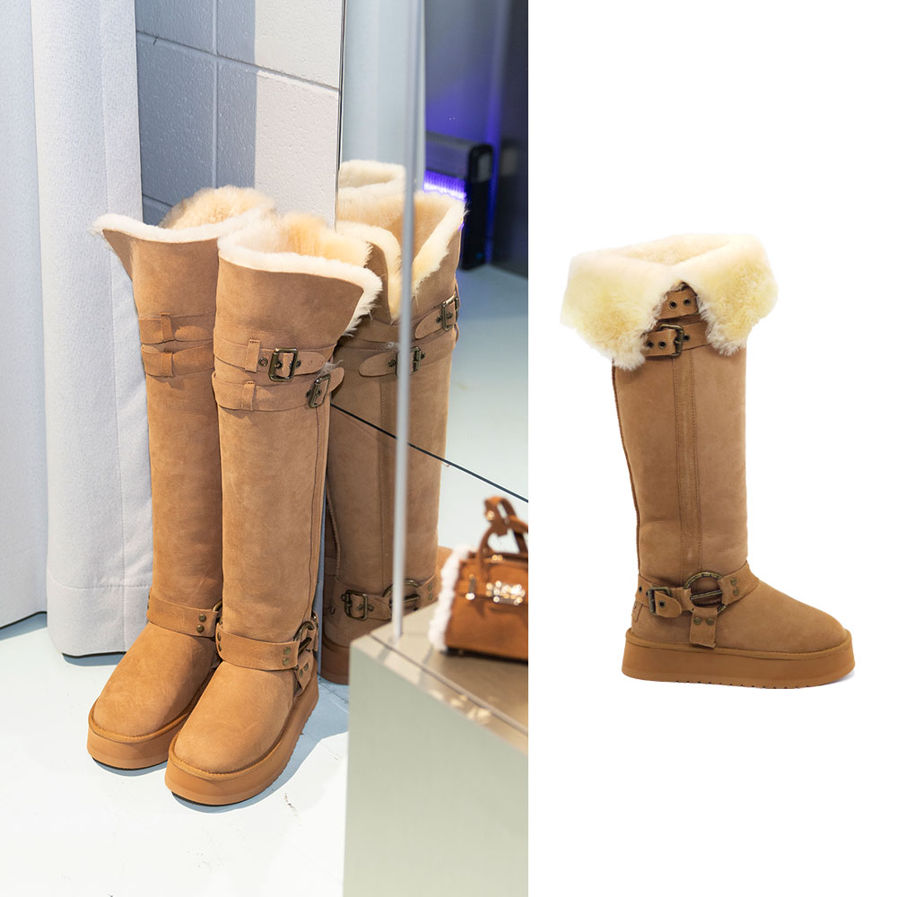 [빠른무료배송] 호주정품 럭스오즈 켄달 싸이 하이 롱 플랫폼 어그 부츠 (굽4.8cm) LUXOZ UGG LU801