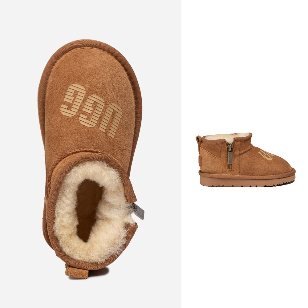 [무료배송] 호주정품 오즈웨어 키즈 지퍼 로고 울트라 미니 어그 부츠 OZWEAR UGG OB909K