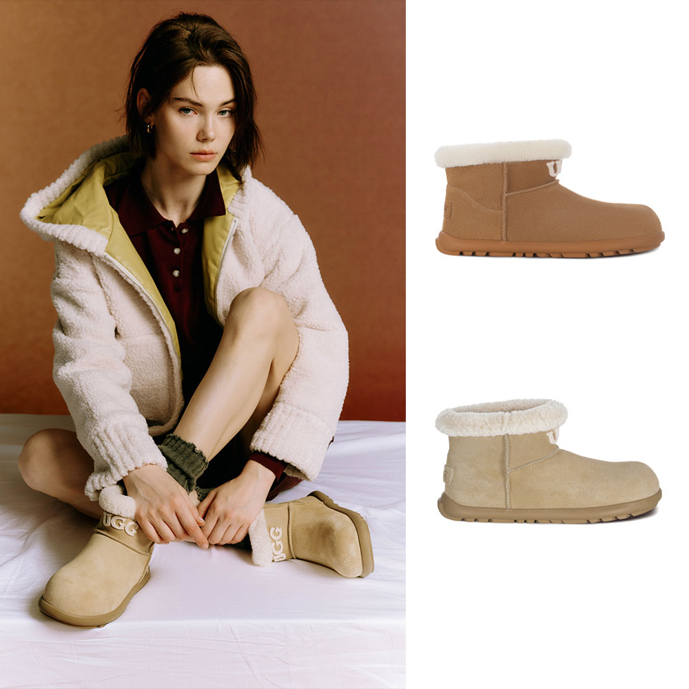 [무료배송] 호주정품 오즈라나 다이애나 로고 시어링 부츠 (굽 3cm) OZLANA UGG OZ0013